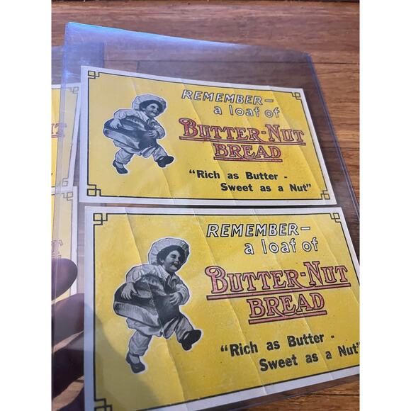 Vintage Store Sign for Butter-Nut Bread circa 1920s lot of 4 - Picture 4 of 4